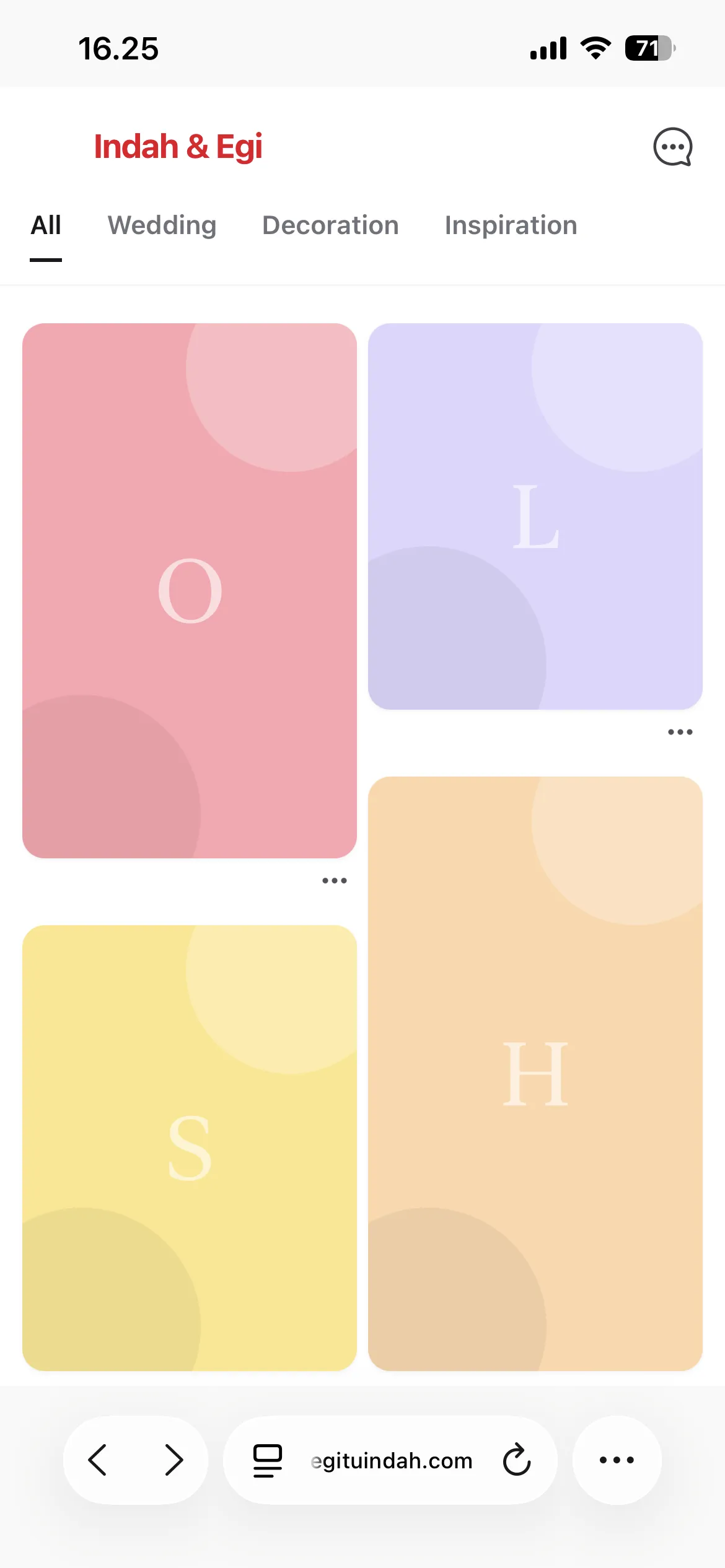 Tampilan 1 tema Moodboard