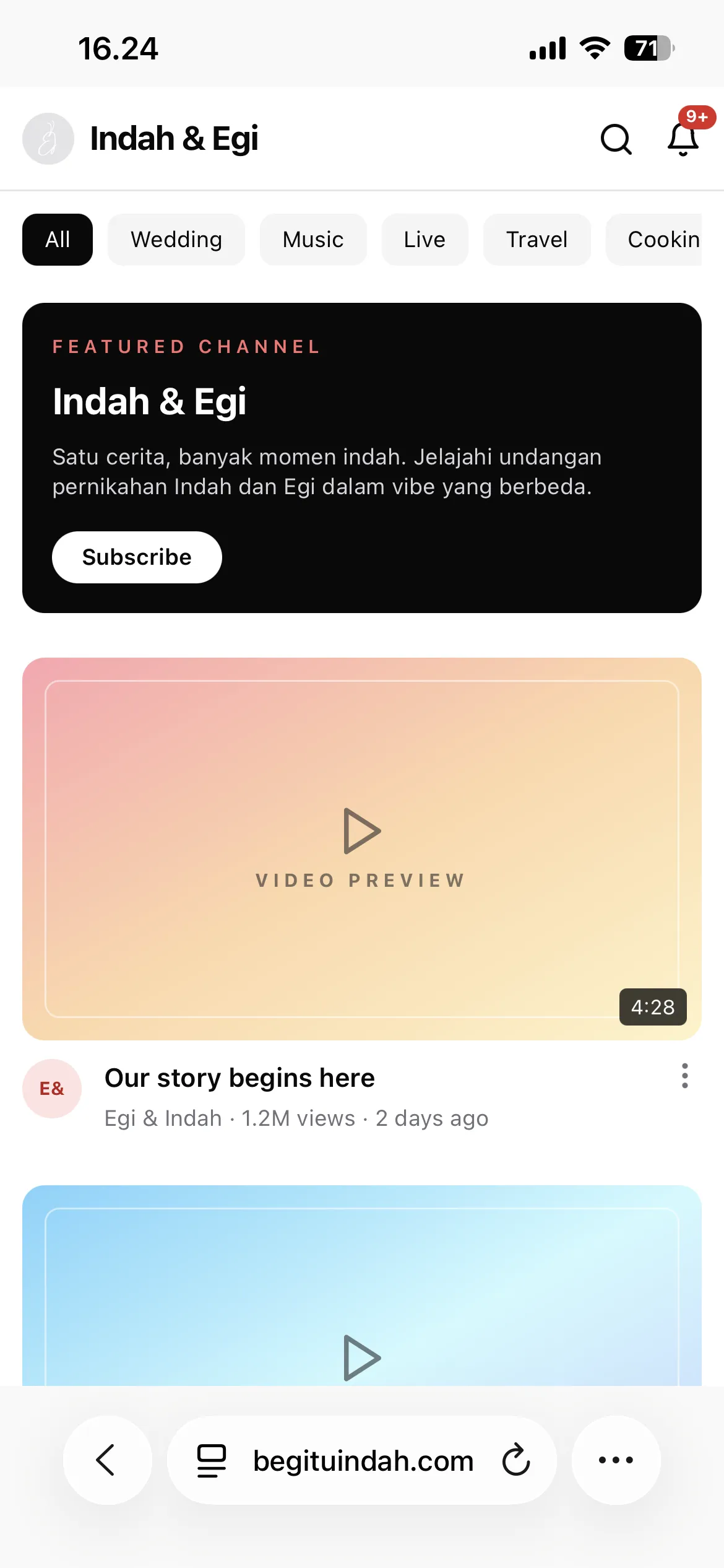 Tampilan 1 tema Play